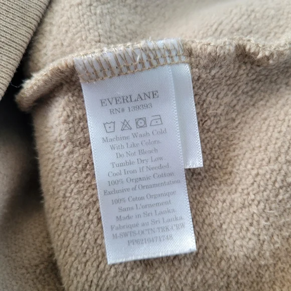 Everlane Track Organic Cotton Crew Neck Pullover Sweatshirt M - Picture 12 of 16
